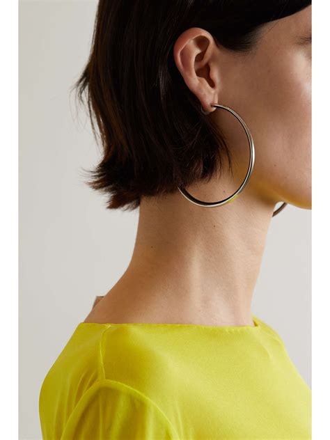 saint laurent earrings silver|yves saint laurent hoop earrings.